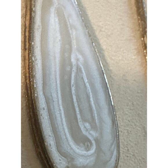 Mother of Pearl Gold teardrop dangle earrings hook  1.75" long x  .5" wide Beach - Picture 5 of 13